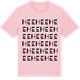 Pink Cotton t-shirt med Hee ordlek t-shirt