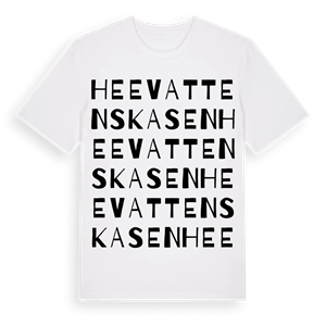 Heevattenskasen ordlek t-shirt – ekologisk bomull t-shirt från Pinshirt