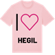 Pink Cotton t-shirt med Jag älskar Hegil t-shirt stort tryck