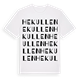 White t-shirt med Hekullen ordlek t-shirt
