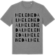 Mid Heather Gray t-shirt med Helenedal ordlek t-shirt