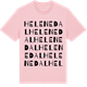 Pink Cotton t-shirt med Helenedal ordlek t-shirt