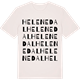 Vintage White t-shirt med Helenedal ordlek t-shirt