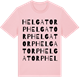 Pink Cotton t-shirt med Helgatorp ordlek t-shirt