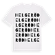 White t-shirt med Helgeröd ordlek t-shirt