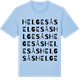 Blue Soul t-shirt med Helgesås ordlek t-shirt