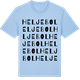 Blue Soul t-shirt med Heljebol ordlek t-shirt