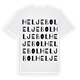 White t-shirt med Heljebol ordlek t-shirt