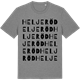 Mid Heather Gray t-shirt med Heljeröd ordlek t-shirt