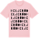 Pink Cotton t-shirt med Heljeröd ordlek t-shirt