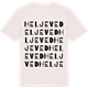 Vintage White t-shirt med Heljeved ordlek t-shirt