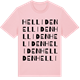 Pink Cotton t-shirt med Helliden ordlek t-shirt