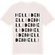 Vintage White t-shirt med Helliden ordlek t-shirt