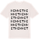 Vintage White t-shirt med Hemmet ordlek t-shirt