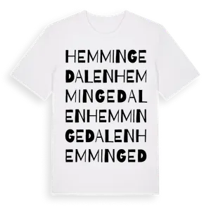 Hemmingedalen ordlek t-shirt – ekologisk bomull t-shirt från Pinshirt