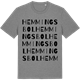 Mid Heather Gray t-shirt med Hemmingsbol ordlek t-shirt
