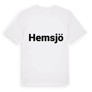 Hemsjö fetstil t-shirt – ekologisk bomull t-shirt från Pinshirt