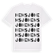 White t-shirt med Hemsjö ordlek t-shirt
