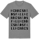 Mid Heather Gray t-shirt med Hennes nåds fall ordlek t-shirt