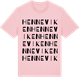 Pink Cotton t-shirt med Henneviken ordlek t-shirt