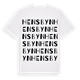 White t-shirt med Hensbyn ordlek t-shirt
