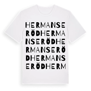 Hermanseröd ordlek t-shirt – ekologisk bomull t-shirt från Pinshirt