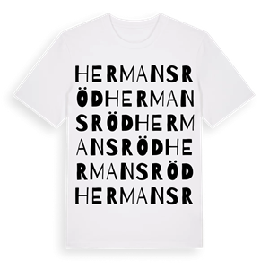 Hermansröd ordlek t-shirt – ekologisk bomull t-shirt från Pinshirt