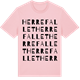 Pink Cotton t-shirt med Herrefallet ordlek t-shirt