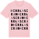 Pink Cotton t-shirt med Herrkaserud ordlek t-shirt