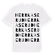 White t-shirt med Herrkaserud ordlek t-shirt