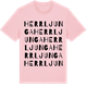 Pink Cotton t-shirt med Herrljunga ordlek t-shirt