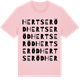 Pink Cotton t-shirt med Hertseröd ordlek t-shirt