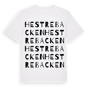 Hestrebacken ordlek t-shirt – ekologisk bomull t-shirt från Pinshirt