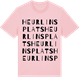 Pink Cotton t-shirt med Heurlins Plats ordlek t-shirt