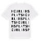 White t-shirt med Heurlins Plats ordlek t-shirt
