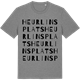 Mid Heather Gray t-shirt med Heurlins Plats ordlek t-shirt
