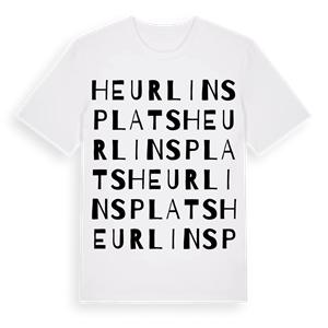 Heurlins Plats ordlek t-shirt – ekologisk bomull t-shirt från Pinshirt