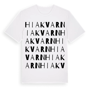 Hia Kvarn ordlek t-shirt – ekologisk bomull t-shirt från Pinshirt