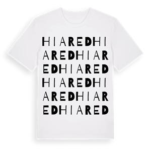 Hiared ordlek t-shirt – ekologisk bomull t-shirt från Pinshirt