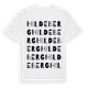 White t-shirt med Hildeberg ordlek t-shirt