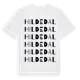 White t-shirt med Hildedal ordlek t-shirt