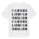 White t-shirt med Hildingslund ordlek t-shirt
