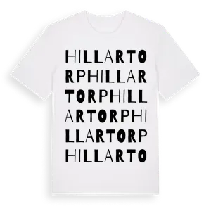 Hillartorp ordlek t-shirt – ekologisk bomull t-shirt från Pinshirt