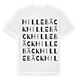 White t-shirt med Hillebäck ordlek t-shirt