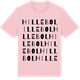 Pink Cotton t-shirt med Hillebol ordlek t-shirt