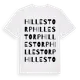 White t-shirt med Hillestorp ordlek t-shirt