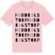 Pink Cotton t-shirt med Hindrikstorp ordlek t-shirt