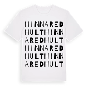 Hinnaredhult ordlek t-shirt – ekologisk bomull t-shirt från Pinshirt