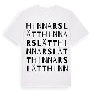 Hinnarslätt ordlek t-shirt – ekologisk bomull t-shirt från Pinshirt