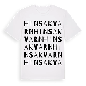 Hinsakvarn ordlek t-shirt – ekologisk bomull t-shirt från Pinshirt